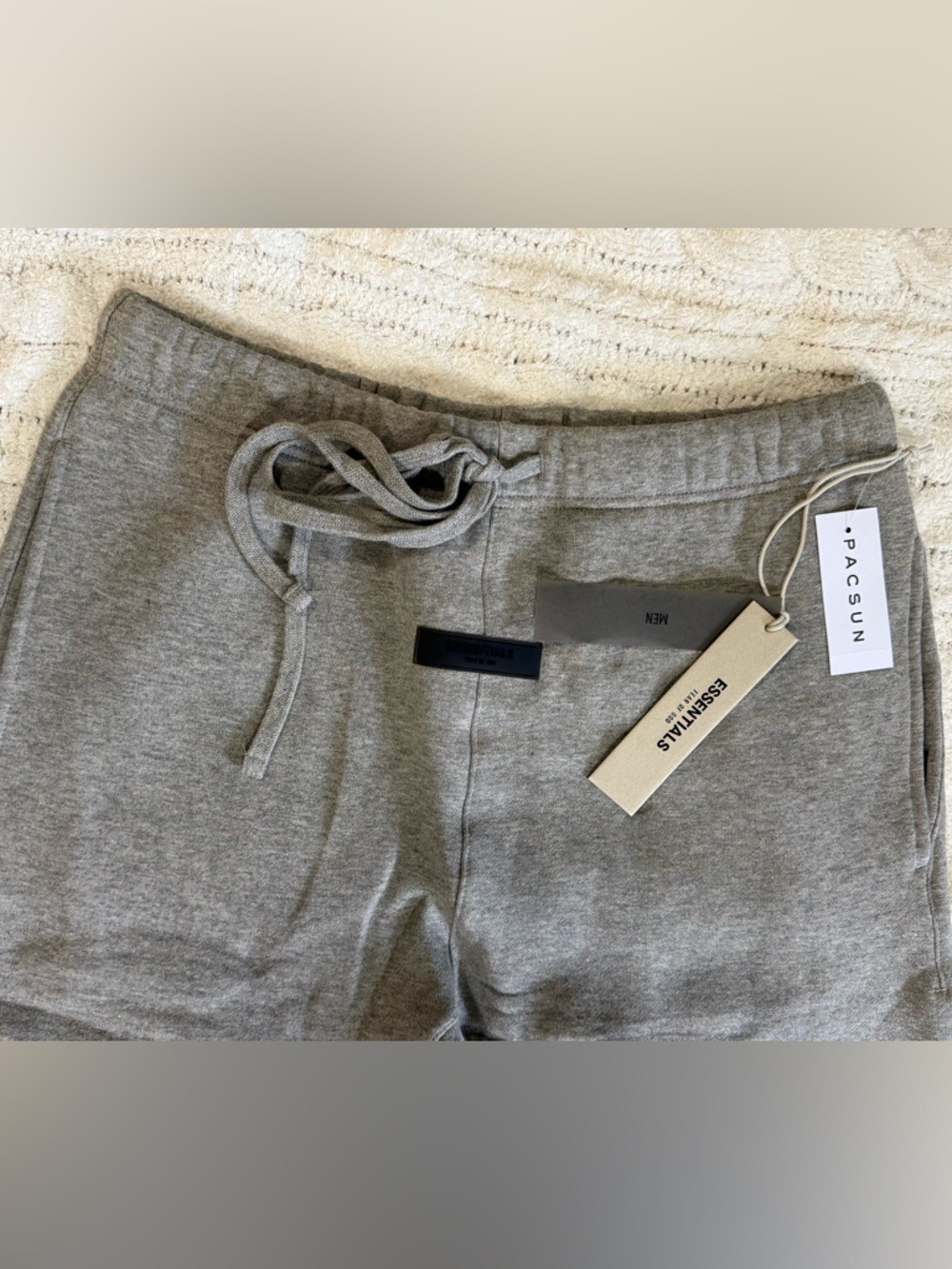 Fear of God Essentials Sweatpants Dark Oatmeal Medium Oversized Fleece Joggers - Picture 2 of 10